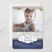 Invitation photo Blue Elegance (Devant)