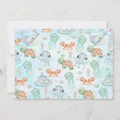 Invitation Photo Blue Grey Oneder The Sea Boys 1er anniversai (Dos)