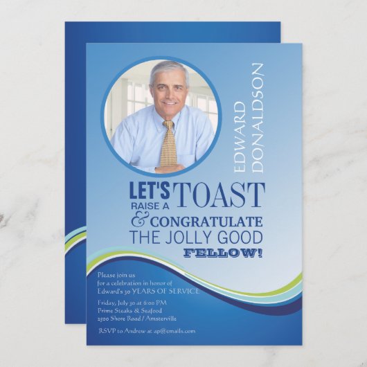 Invitation photo Blue Wave Retirement (Devant / Derrière)
