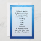 Invitation photo Blue/White Tooth (Dos)