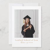 Invitation Photo blush Rose Floral Law School Graduation (Dos)