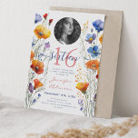 Invitation PHOTO Boho Aquarelle Fleur sauvage Sweet 16 Party<br><div class="desc">Un Fleur sauvage Aquarelle Doux 16 Anniversaire Modèle d'invitation. Faites votre 16 sucré à retenir avec notre modèle d'invitation fleur sauvage d'aquarelle magnifique. Personnalisez-le pour une touche parfaite. Commandez dès maintenant !</div>