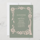 Invitation Photo Boho Chic Retro Floral Retro (Devant)