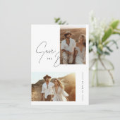 Invitation Photo Boho Enregistrer la date (Debout devant)