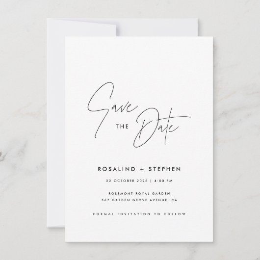 Invitation Photo Boho Enregistrer la date (Dos)