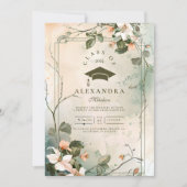 Invitation Photo Boho Fleur sauvage Graduation Party (Devant)