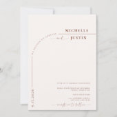 Invitation Photo Boho | Mariage de script de calligraphie min (Devant)