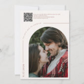 Invitation Photo Boho | Mariage de script de calligraphie min (Dos)