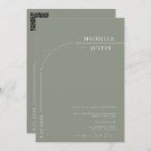 Invitation Photo Boho | Mariage de script de calligraphie min (Devant / Derrière)