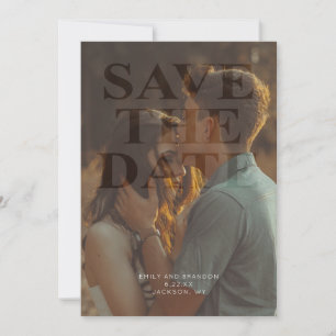 Invitation Photo Boho moderne Enregistrer la date
