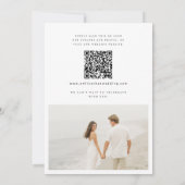 Invitation Photo Boho moderne QR Code Destination Mariage (Dos)