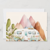 Invitation Photo Boho One Happy Camper 1st Birthday Party (Dos)