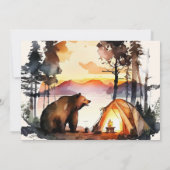 Invitation Photo Boho One Happy Camper 1st Birthday Party (Dos)