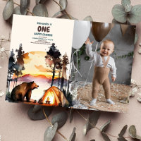 Photo Boho One Happy Camper 1st Birthday Party
