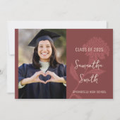 Invitation Photo Boho Rouge (Devant)