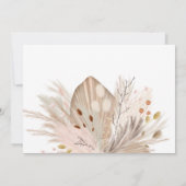 Invitation Photo boho rustique pampas lune florale 1er annive (Dos)