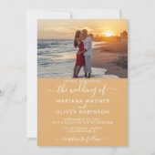 Invitation Photo Boho Yellow Mariage (Devant)