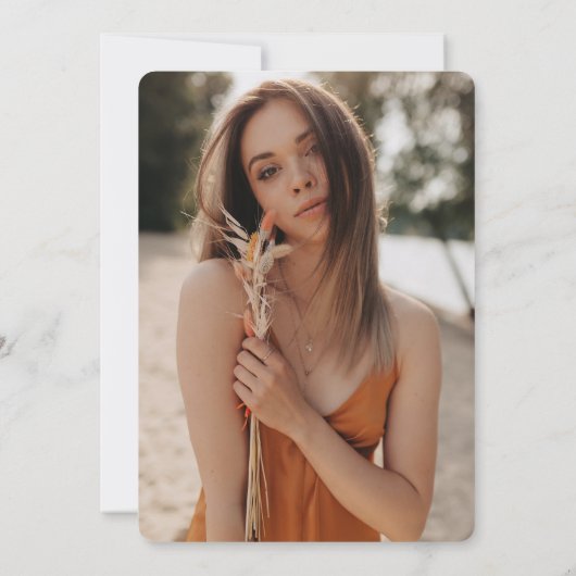 Invitation Photo bold 2023 Arch vert rose graduation (Dos)