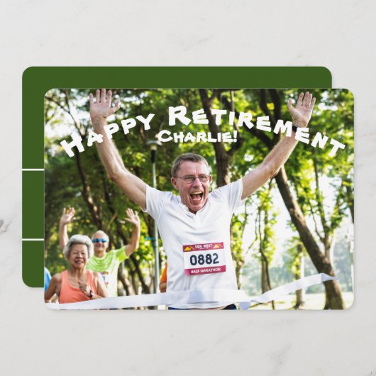 Invitation Photo Bonne fête de la retraite (Devant / Derrière)