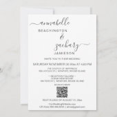 Invitation *~* PHOTO Botanique AR6 RSVP + Mariage QR (Dos)