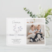 Invitation Photo botanique délicate (Debout devant)