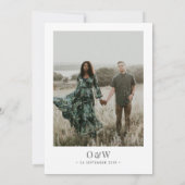 Invitation Photo botanique minimaliste Mariage de code QR (Dos)