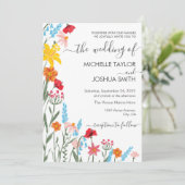 Invitation Photo botanique moderne du Fleur sauvage floral (Debout devant)