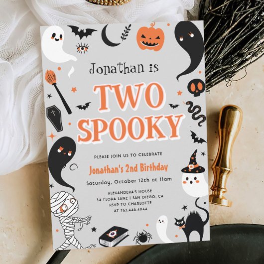 Invitation Photo Boy Halloween 2e anniversaire