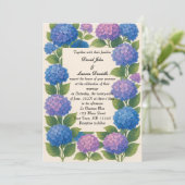 Invitation photo Budget Purple/Blue Hydrangea (Debout devant)