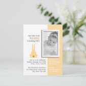 Invitation Photo Bunny Brown Anniversaire (Debout devant)