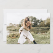 Invitation Photo Burgundy Gold Agate Mariage en marbre (Dos)