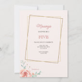 Invitation photo cadre lapin (Dos)