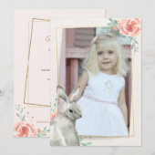 Invitation photo cadre lapin (Devant / Derrière)