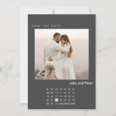 Invitation Photo & Calendrier Moderne Enregistrer La Date (Devant)