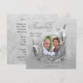 Invitation photo calla pour noces d'argent (Devant / Derrière)
