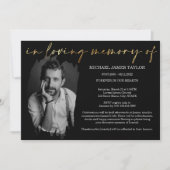 Invitation Photo Calligraphie Moderne En Mémoire Amoureuse Fu (Devant)