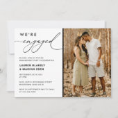 Invitation Photo Calligraphy Nous sommes engagés dans la part (Devant)