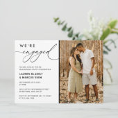 Invitation Photo Calligraphy Nous sommes engagés dans la part (Debout devant)