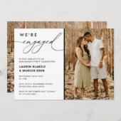 Invitation Photo Calligraphy Nous sommes engagés dans la part (Devant / Derrière)