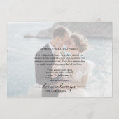 Invitation Photo Calligraphy Script Wedding Thank You Card (Dos)