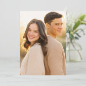 Invitation Photo Candid Beige Chaud (Debout devant)