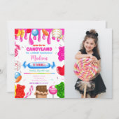Invitation photo Candy land (Devant)