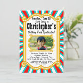 Invitation Photo Carnaval de Carnaval de cirque fête d'annive (Debout devant)