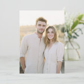 Invitation Photo Casual Beige Chaud (Debout devant)