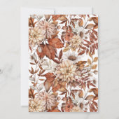 Invitation Photo Célébration de la vie Funérailles d'automne (Dos)