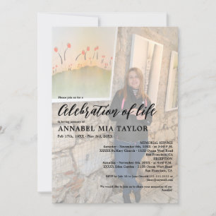 Invitation Photo Célébration de la vie Mémorial funéraire