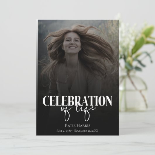 Invitation Photo Celebration of Life Funeral Program (Debout devant)