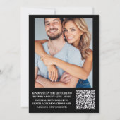 Invitation Photo Celestial Black Gold Mariage (Dos)