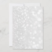 Invitation Photo charmant argent glitzer ombre (Dos)