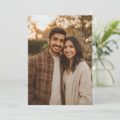 Invitation Photo Chaude Dorée Joyeuse (Debout devant)